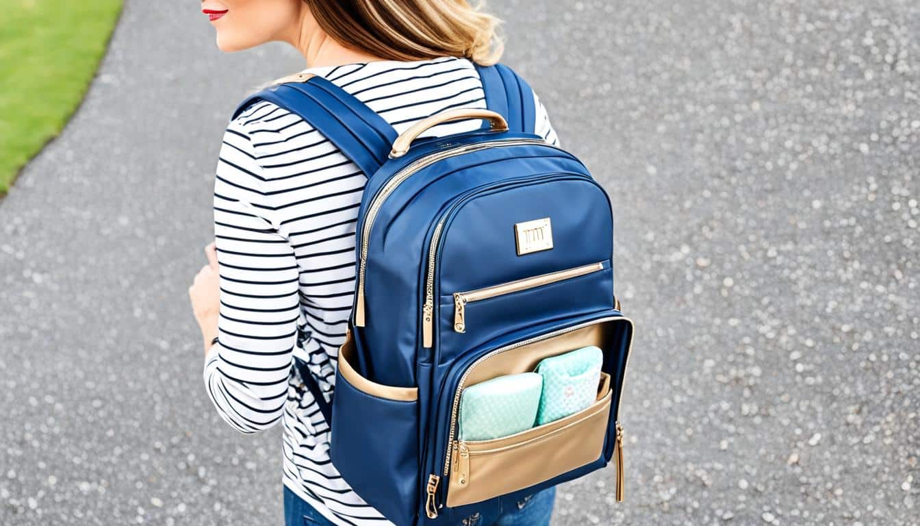 Itzy Ritzy Boss Diaper Bag Backpack Navy Gingham main image 0